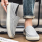 👞 Men's Casual Canvas Slip-On Shoes — Lightweight Summer Loafers with Memory Foam Insole | Breathable Canvas Upper | Non-Slip Sole | Easy On/Off Elastic Gusset
