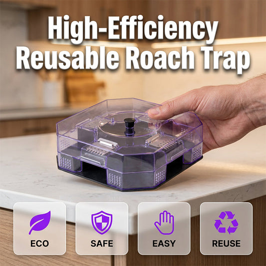 🪳 Reusable Cockroach Trap with Bait Box — Non-Toxic Roach Catcher for Indoor Use