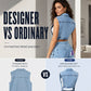 👗 Women's Sleeveless High Slit Denim Vest Dress — Longline Jean Jacket with Side Split