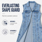 👗 Women's Sleeveless High Slit Denim Vest Dress — Longline Jean Jacket with Side Split