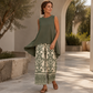 👗 Women's Casual Sleeveless Top & Wide-Leg Pants Set — Relaxed Co-Ord with High-Waist Trousers