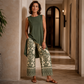 👗 Women's Casual Sleeveless Top & Wide-Leg Pants Set — Relaxed Co-Ord with High-Waist Trousers