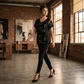 👚 Women's Summer V-Neck Printed Top — Lightweight Floral Print Top with 3/4 Sleeves