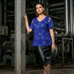 👚 Women's Summer V-Neck Printed Top — Lightweight Floral Print Top with 3/4 Sleeves