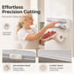 🧲 2-in-1 Magnetic Wrap Cutter & Towel Holder — Wall-Mounted Cling Film Dispenser with Paper Towel Rack