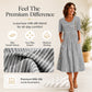 👗 Women's Casual Striped Relaxed Fit Dress — Classic Stripe Midi with Side Pockets & Belted Waist