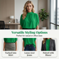 👚 Women's Elegant Mock Neck Top — Sophisticated High Neckline Top with Versatile Styling | Lightweight Breathable Fabric