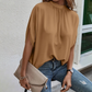 👚 Women's Elegant Mock Neck Top — Sophisticated High Neckline Top with Versatile Styling | Lightweight Breathable Fabric