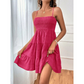 👗 Women's Sleeveless Smocked Mini Dress — Flattering Fit & Flare Silhouette