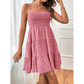 👗 Women's Sleeveless Smocked Mini Dress — Flattering Fit & Flare Silhouette