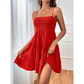 👗 Women's Sleeveless Smocked Mini Dress — Flattering Fit & Flare Silhouette