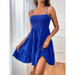 👗 Women's Sleeveless Smocked Mini Dress — Flattering Fit & Flare Silhouette