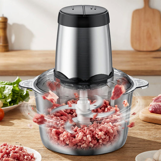 ⚡ High-Power 300W Electric Meat Grinder — 2L Stainless Steel Food Chopper with 2-Speed Control