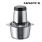⚡ High-Power 300W Electric Meat Grinder — 2L Stainless Steel Food Chopper with 2-Speed Control
