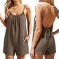 👗 Women's Backless Casual Summer Romper — Lightweight Sleeveless Shorts Jumpsuit with Adjustable Straps