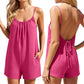 👗 Women's Backless Casual Summer Romper — Lightweight Sleeveless Shorts Jumpsuit with Adjustable Straps