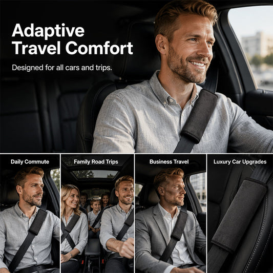 🔥Universal Faux Suede Car Seat Belt Shoulder Cover Extended Cushion Padding