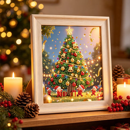 🎄 DIY Christmas Tree Special Shaped Gem Art Kit — 3D Wooden Diamond Painting Craft with Unique Shaped Rhinestones