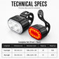 🚲 USB Rechargeable Bike Light Set