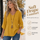 👚 Women's V-Neck Embroidered Top — Floral Embroidered Blouse with Flattering V-Neckline