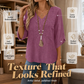 👚 Women's V-Neck Embroidered Top — Floral Embroidered Blouse with Flattering V-Neckline