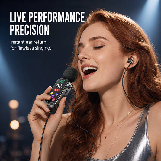 🎤Bluetooth Karaoke Headset with Secure Collar Spring Clip