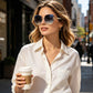 ✨ Rimless Geometric Sunglasses for Women