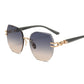✨ Rimless Geometric Sunglasses for Women