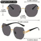 ✨ Rimless Geometric Sunglasses for Women