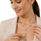 👑 Women's Elegant Y-Shaped Drop Necklace — Adjustable Lariat Chain with Leaf Pendant