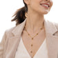 👑 Women's Elegant Y-Shaped Drop Necklace — Adjustable Lariat Chain with Leaf Pendant
