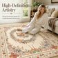 💐 Washable Floral Rug for Modern Homes — Fade-Resistant Polypropylene