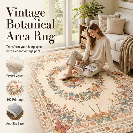 💐 Washable Floral Rug for Modern Homes — Fade-Resistant Polypropylene