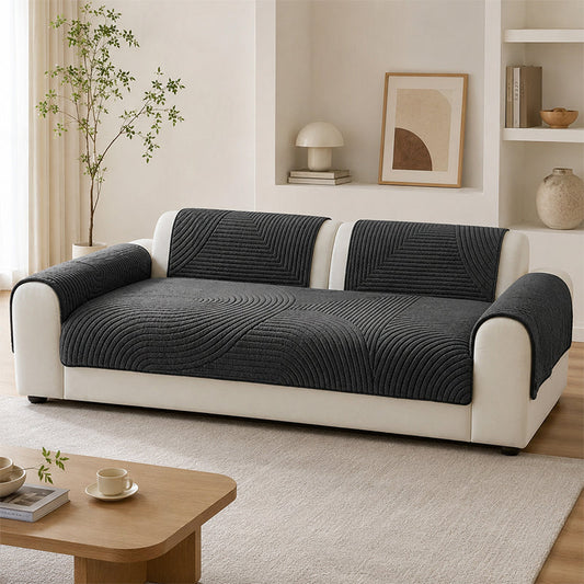 💐Cotton Velvet Winter Sofa Cushion Non-Slip Plush Couch Cover
