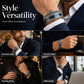 👑 Men's Stainless Steel Crown Bracelet 3-Piece Set — Luxury Royal Crown Design with CZ Beads