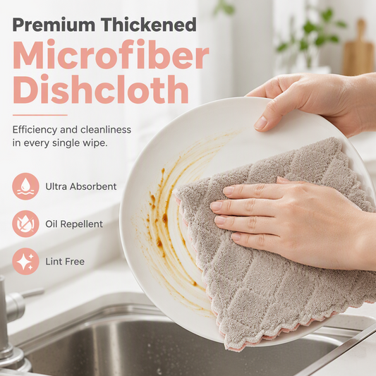 🧹 Soft Microfiber Double-Sided Cleaning Cloth — Lint-Free & Scratch-Free Multi-Purpose Cloth