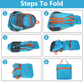 🎒 Foldable Waterproof Camping Backpack — Packable Daypack Folds into Carry Pouch