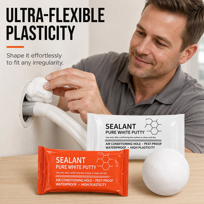 🧱 Waterproof Wall Hole Sealing Clay for Air Conditioner Pipes — 6-Pack Moldable Sealant Putty for Pipe Gaps & Wall Holes | Tool-Free Application