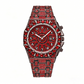 ⌚ Men's Luxury Sparkling Quartz Watch — Diamond-Inlaid Sunray Dial with Fluted Bezel