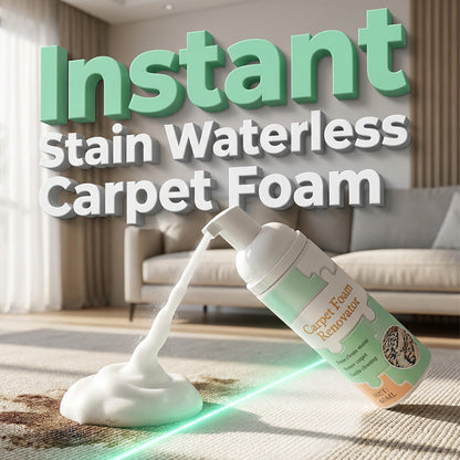 🧼 Waterless Carpet Foam Stain Remover with Towel – No-Rinse Deep Cleaning, Effective on Wine, Coffee & Pet Stains, Includes Microfiber Cloth 🐾✨