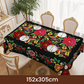 🌺 Mexican Floral Tablecloth with Scalloped Edge – Vibrant Fiesta-Style Design for Dining & Kitchen, Machine Washable 🧵✨