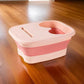 ⏳Time-Limited Special⏰🛁 Collapsible Foot Spa Basin with Lid – Portable Silicone Foot Soak Tub