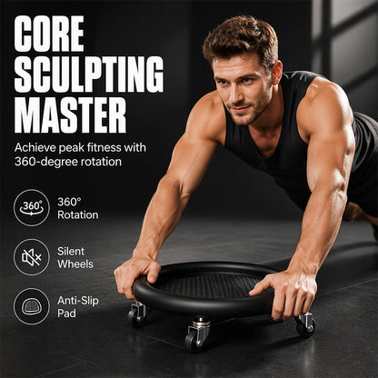 💪 4-Wheel Ab Roller with Knee Mat – 360° Gliding Core Trainer for Home Gym, Sturdy Abdominal Wheel for Full Body Workout 🏋️‍♂️✨