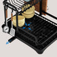 🍽️ Double-Layer Dish Drying Rack – 2-Tier Space-Saving Kitchen Drainer for Plates, Bowls & Utensils, with Drip Tray 🏠✨
