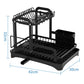 🍽️ Double-Layer Dish Drying Rack – 2-Tier Space-Saving Kitchen Drainer for Plates, Bowls & Utensils, with Drip Tray 🏠✨
