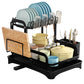 🍽️ Double-Layer Dish Drying Rack – 2-Tier Space-Saving Kitchen Drainer for Plates, Bowls & Utensils, with Drip Tray 🏠✨