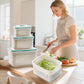 🥗 2 in 1 Draining Fresh-Keep Food Container with Built-in Colander – Leakproof Fridge Storage for Fruits & Veggies 🧊✨
