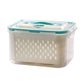 🥗 2 in 1 Draining Fresh-Keep Food Container with Built-in Colander – Leakproof Fridge Storage for Fruits & Veggies 🧊✨