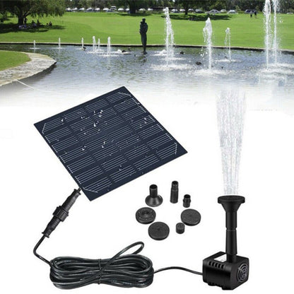 ☀️ Outdoor Solar Fountain Pump Set with Split Panel – 5 Nozzle Garden Water Feature Kit for Bird Bath, Pond & Patio, Eco-Friendly 🪷✨