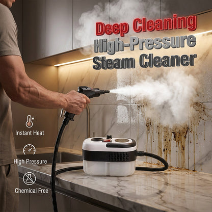 💨 High-Pressure Steam Cleaner: 2500W, 1200ml Tank, Adjustable Steam, 9 Accessories